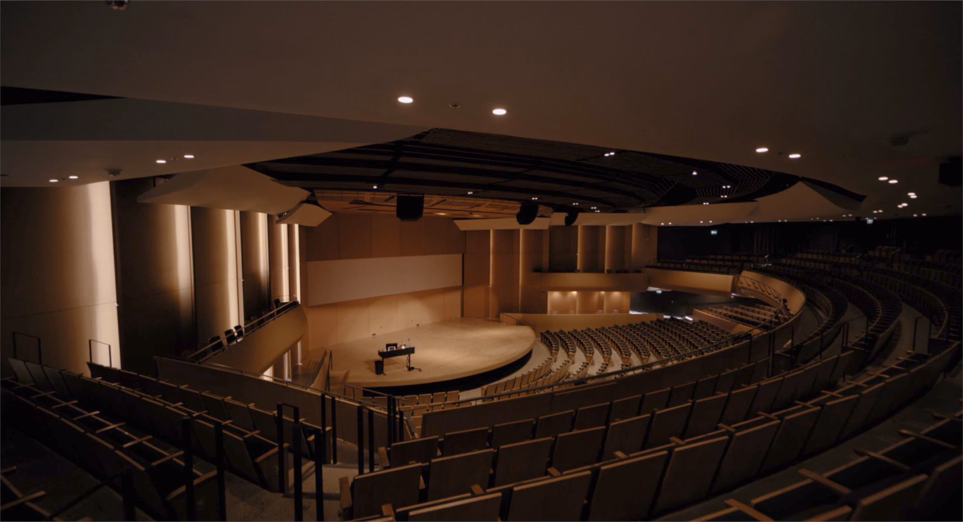 The auditorium in Murder of Minus